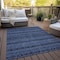 Homeroots 3' X 5' Navy Blue And Black Southwestern Washable Indoor Outdoor Area Rug 587548 - alternate 6