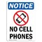 Signmission No Cell Phones Sign With Symbol, 7 in W x Rectangle, Vinyl Decal OS-2PACK-NS-D-710-V-14429 - alternate 7