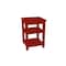 Homeroots 28" Red Solid Wood Nightstand 548324 - alternate 1