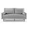 Homeroots 69" Gray Velvet Sofa And Toss Pillows With Dark Brown Legs 543707 - alternate 5