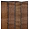 Homeroots 84" Brown Wood Folding Four Panel Screen Room Divider 274907 - alternate 4
