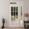 Vdomdoors Front Exterior Prehung Metal-Plastic Door Clear Glass / MANUX 8355 White Silk / Office Commercial a MANUX8355EXD-WS-W36+16xH80+14-LH-I - alternate 4