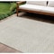Homeroots 10' X 14' Beige And Gray Chevron Washable Indoor Outdoor Area Rug 596242 - alternate 1