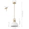 Jonathan Y Zane 9.5 in. 1-Light Modern Farmhouse Industrial Metal Dome LED Pendant, White/Brass Gold JYL9573D - alternate 10