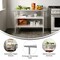 Flash Furniture Reese 30x48 Portable Work Table, Stainless Steel Top Shelf and 2 Adjstbl Glvnzd Steel Undershelves NH-WT-GU-3048-GG - alternate 6