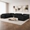 Homeroots Battleship Gray Leather Modular U Shaped Ten Piece Corner Sectional With Console 643933 - alternate 4