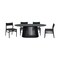 Homeroots Five Piece Black Oval Dining Set with Four Chairs 571720 - alternate 8