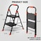 Wrightmaster 2-Step Steel Step Stool, 6 ft. Reach 900 lbs. Capacity with Non-Marring Feet and Safety Lock Zoro1172EH-BLACK - alternate 5
