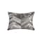 Homeroots 12" X 20" Gray and Silver Chevron Cowhide Lumbar Throw Pillow with Glitter 544577 - alternate 5