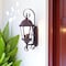 Homeroots Three Light Dark Brown Swing Arm Lantern Wall Light 398394 - alternate 4