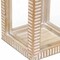 Homeroots 13" Natural Distressed Geometric Solid Wood Tabletop Lantern Candle Holder 634817 - alternate 4