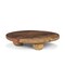 Homeroots 14in Brown Solid Wood Hand Finished Round Vanity Tray 731284 - alternate 1