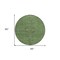 Homeroots 8' Fern Green And Dark Green Round Floral Washable Indoor Outdoor Area Rug 604224 - alternate 9
