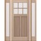 Doornmore CRF-P2G6, 65.25" x 82" ( 36" Door + 2x12" Side) Left Hand, Mahogany SDL 6 Lite Exterior Door CRF-P2G6-SW-3680-G101-SL_1-2_LI - alternate 1