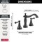 Delta 3-hole 6-16" installation Hole Widespread Lavatory Faucet, Venetian Bronze 3597LF-RBMPU - alternate 5