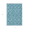 Homeroots 3' X 5' Teal Blue And Ivory Geometric Washable Indoor Outdoor Area Rug 596207 - alternate 6