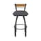 Holland Bar Stool Co Revelle 36in Swivel Extra Tall Bar Stool with Pewter Finish, Medium Back and Canter Storm Seat 881 - alternate 7