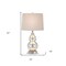 Homeroots 21" Clear Glass Gourd Table Lamp With White Drum Shade 524404 - alternate 7