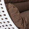 Leisuremod White Wicker Hanging 2 person Egg Swing Chair, Brown ESCW-57BR - alternate 7