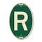 Signmission Letter R, 12 Inch X 18 Inch Architectural Oval, Heavy Gauge Aluminum A-OV-G-1218-22930 - alternate 1
