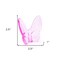 Homeroots 3" Pink Crystal Butterfly Figurine Tabletop Sculpture 554009 - alternate 5