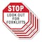 Signmission Stop Look Out for Forklifts, 10 inch X 10 inch, Aluminum Metal Signs, 5PK OC-A-5Pack-10-57 - alternate 1