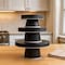 Homeroots Set of Three Black And White Metal Round Cake Stand Risers 636141 - alternate 4
