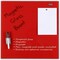M&T Displays Frameless Tempered Glass Dry Erase Board Magnetic Board - Red - 17.72x17.72 inch T00MGB0445X2000 - alternate 1