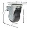 Vestil Rubber Swivel With Total Brake Caster 4 In. Diameter x 2 In. Width 551 lb Black/Gray CST-VE-4X2MRA-SWTB - alternate 14