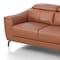Homeroots Urban 65in Brown Leather Adjustable Headrest Loveseat 480895 - alternate 7