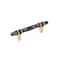 Amerock Carrione 3-3/4 inch 96mm Center-to-Center Marble Black/Champagne Bronze Cabinet Pull BP36648MBKCZ - alternate 1
