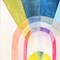 Homeroots Set Of Two Geometric Watercolor Gold Framed Wall Art, 2PK 606707 - alternate 2
