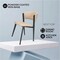 Leisuremod Aspen Modern Leather Dining Chair with Powder Coated Iron Legs, 4PK ACBL51LTP4 - alternate 9