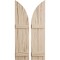 Ekena Millwork Riverwood 2 Board Joined Board-n-Batten w/Quarter Round Arch Top Faux Wood Shutters, 11W x 76H, PR SHUBJQ11X76RWPR - alternate 1