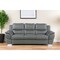 Homeroots 85" Gray Leather Sofa With Silver Legs 329483 - alternate 9