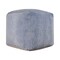 Homeroots 18" Blue Chenille Cube Pouf Ottoman 534106 - alternate 7