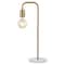 Jonathan Y Axel 20.5" Minimalist Glam Gold Pipe Metal/Marble LED Table Lamp, Brass Gold JYL1094A - alternate 1