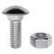 Auveco 7/16in-14 x 1 1/4in Stainless Steel Capped Round Head Bumper Bolts with Hex Nuts, 10PK 3099 - alternate 1