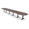 Skutchi Designs 22ft Conference Table With Power Unit | 22 Person Modular Racetrack Meeting Table | Harmony Series HAR-RAC-48X264-T.BK-H3041-NA - alternate 1