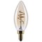 Satco 3.5 Watt C11 LED 2000K CCT Candelabra Base Clear Glass Amber Coil Filament Dimmable 120 Volt S14218 - alternate 1