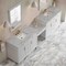James Martin Vanities Bellshire 120" Dual Vanity Set w/24" Make-Up Counter, Bright White w/3 cm Victorian Silver Silestone 660-VMC120-BW-3VSL - alternate 4
