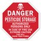 Signmission Danger Pesticide Storage Authorized, 10 Inch X 10 Inch, Plastic Sign OC-P-10-45 - alternate 1
