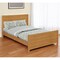 Homeroots Brown Ribbed Texture Solid Wood Queen Bed Frame 523650 - alternate 1