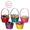Wickerwise 5 Assorted Color Bamboo Wicker Round Baskets with Handles - Small Buckets for Easter Egg QI004721 - alternate 9