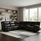 Homeroots Brown Polyester Blend Reclining U Shaped Three Piece Corner Sectional With Console 366309 - alternate 3