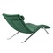 Homeroots 66" Green and Silver Velvet Lounge Chair 526218 - alternate 8