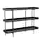 Martha Stewart Emmett 3 Shelf 35in.H Storage Display Unit Bookcase w/Oil Rubbed Brnz Metal Frame in Blk Wood Grain JN-2542B3-BK-BK-MS - alternate 10