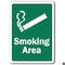 Signmission Safety Sign, 14 in Height, Plastic, 10 in Length, Smoking Area MISC-Smoking Area - alternate 1