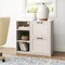 Homeroots 30" Antiqued White Distressed Wood Two Drawers Filing Cabinet 568316 - alternate 7