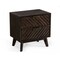 Homeroots 24" Solid Wood and Wood Two Drawer Nightstand 473034 - alternate 4